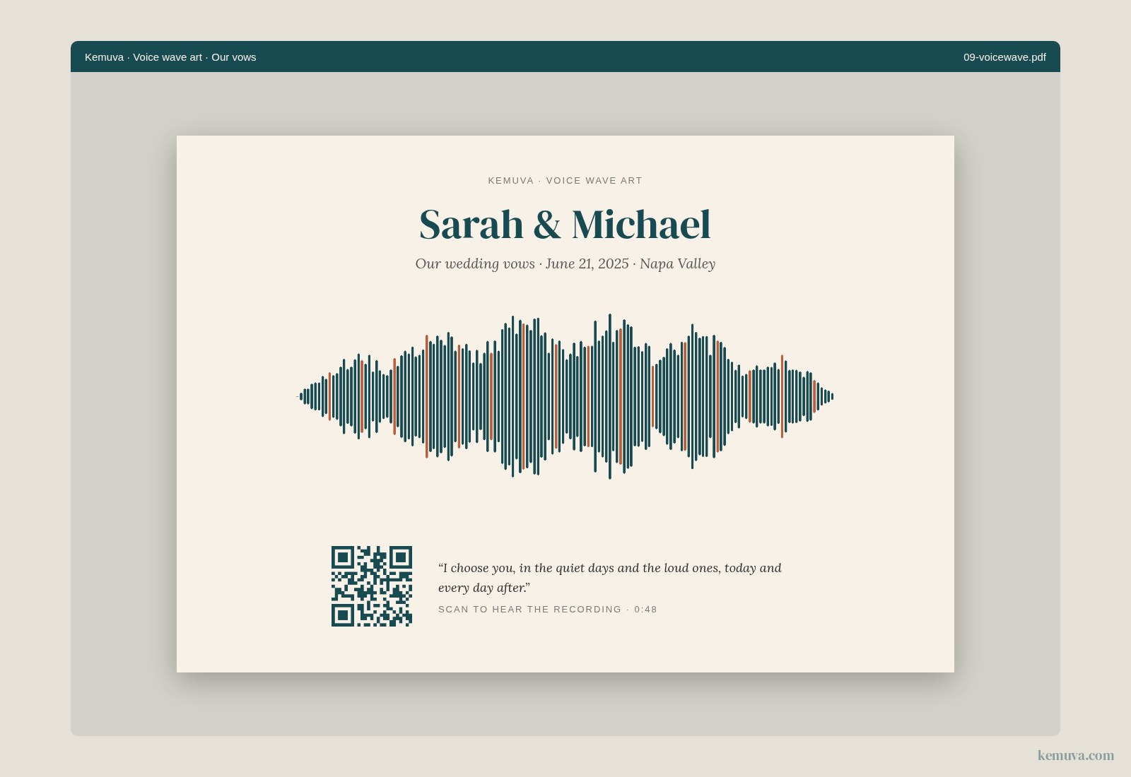 Voice wave art sample
